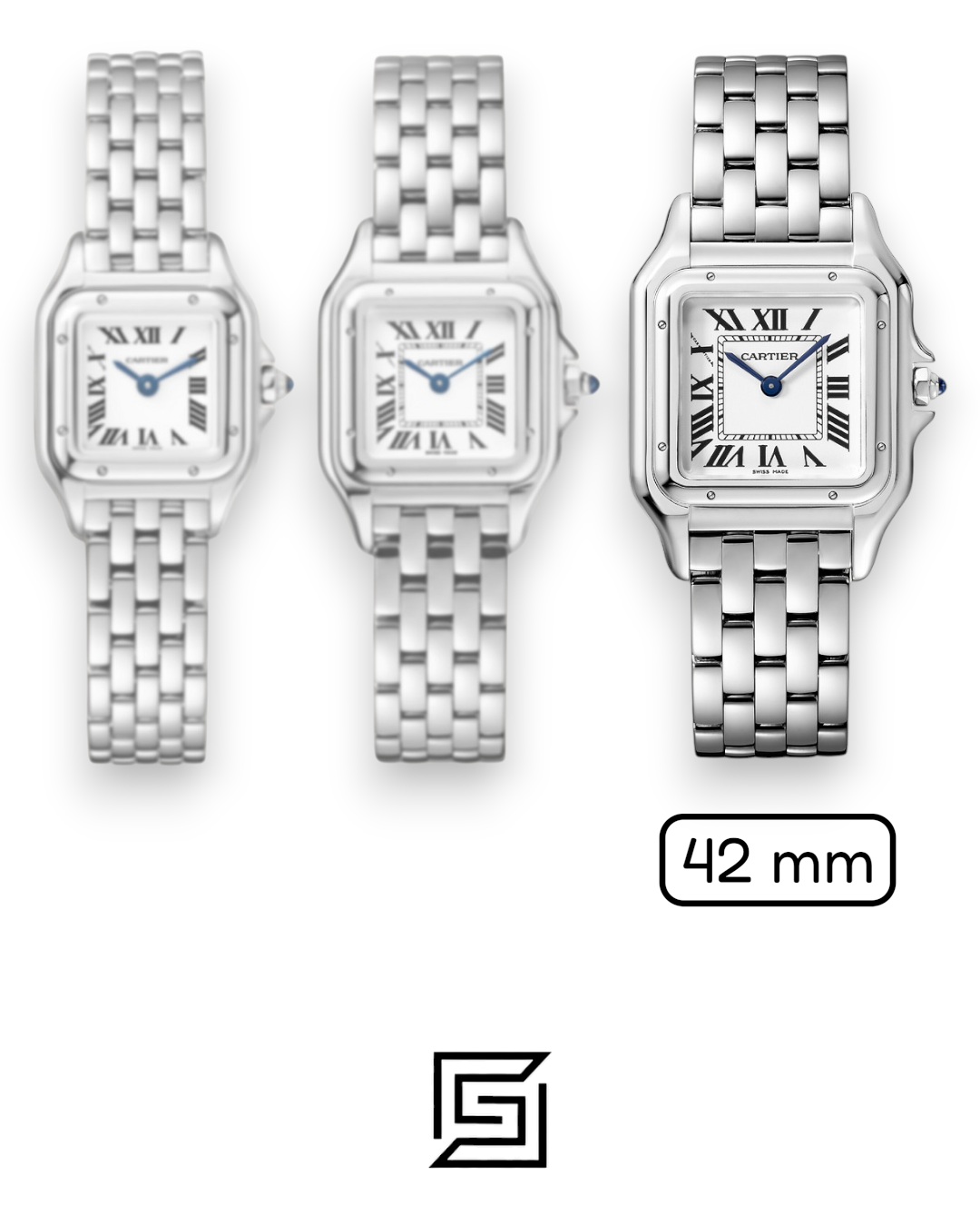 Cartier Santos 644329 Quartz White Roman Dial Two-Tone - 42mm - Image 4