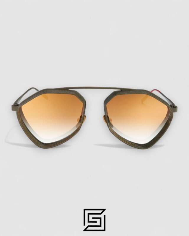 Vysen The Ezy - E2 Dark Military Green Matte Frame Gold Gradient Lenses