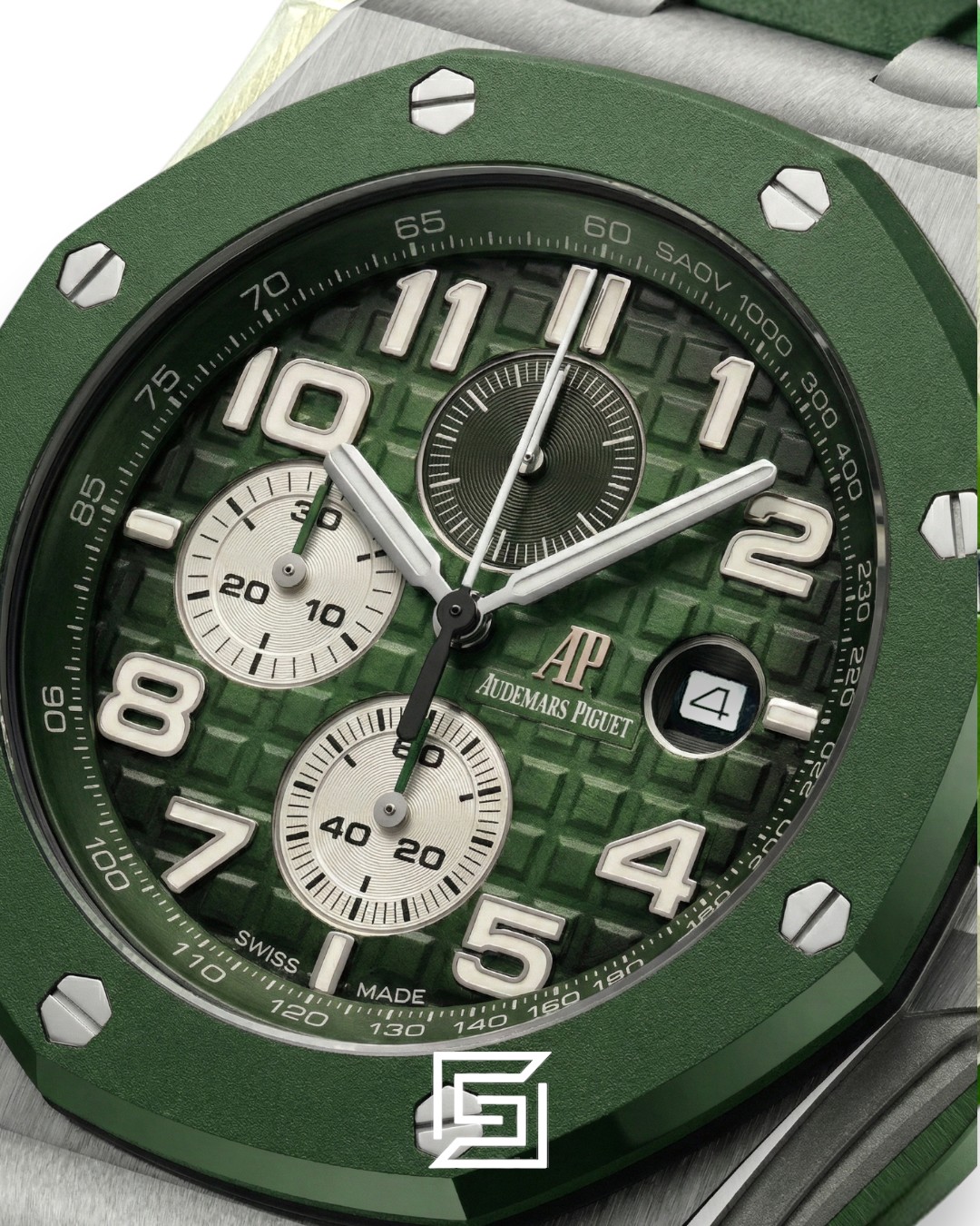 ⁦AP Royal Oak Offshore Chronograph Green Dial 42mm⁩ - الصورة ⁦2⁩
