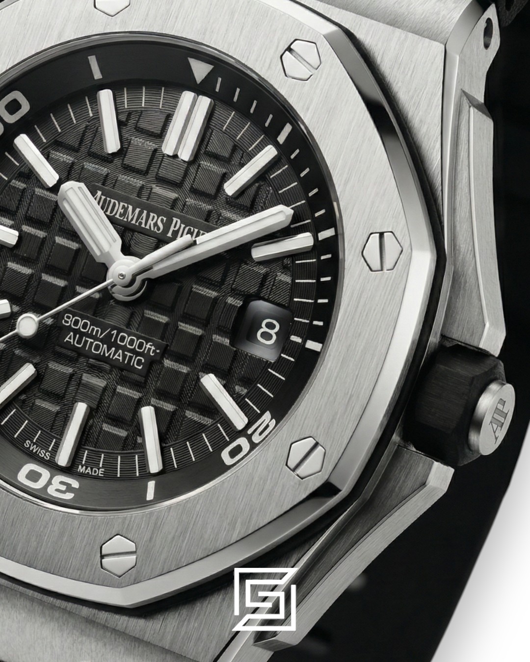 ⁦Royal oak offshore WF0851 automatic flat-r/black - black⁩ - الصورة ⁦2⁩