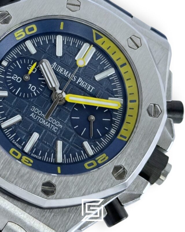 Royal Oak OffShore WF0851 Quartz 2 Counters Rubber Blue