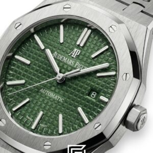 Royal Oak WF0851 Automatic Stainless Steel 316 with Green Flat Tapisserie Dial - Image 2