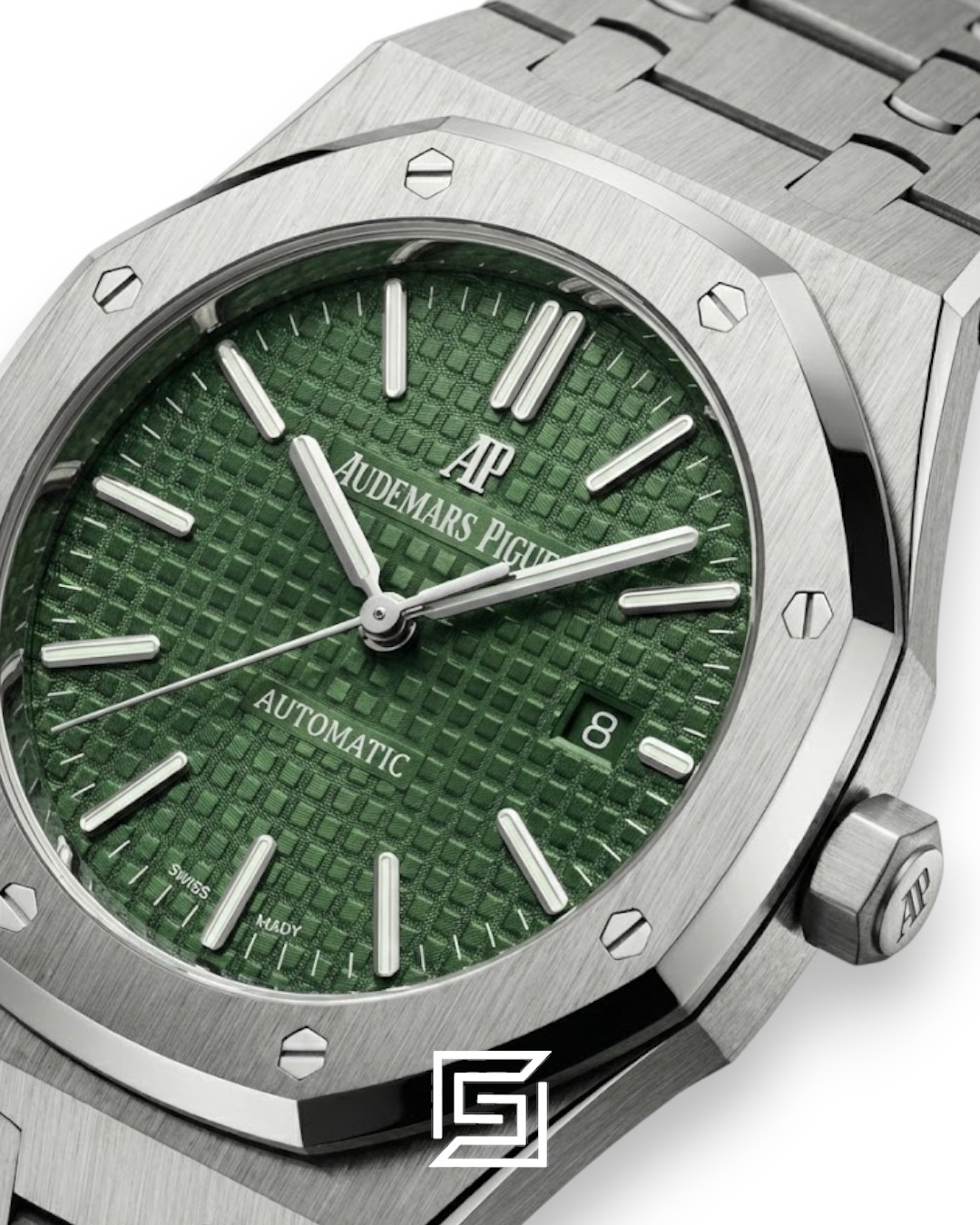 Royal Oak WF0851 Automatic Stainless Steel 316 with Green Flat Tapisserie Dial - Image 2
