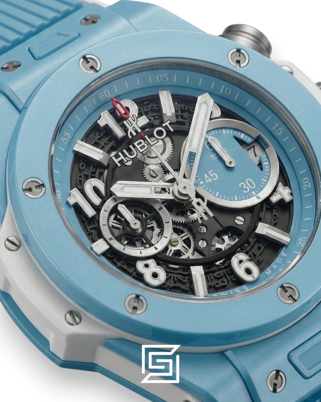 Hublot Big Bang Chronograph – Baby Blue Skeleton Dial - Image 2