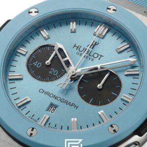Hublot Classic Automatic Chronograph Baby Blue Dial Stainless Steel Men's Watch - Image 2