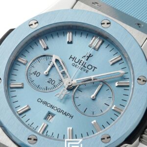 ⁦Hublot Classic Fusion Chronograph – Sky Blue Dial with Matching Rubber Strap⁩ - الصورة ⁦2⁩