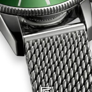Breitling Superocean Chronograph – Green Dial – Mesh Bracelet – Japanese Quartz - Image 3