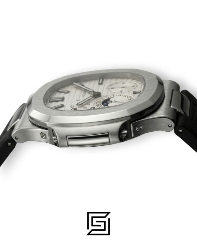 Patek Philippe Grand Complication – White Dial × Black Rubber Strap – Japanese Automatic