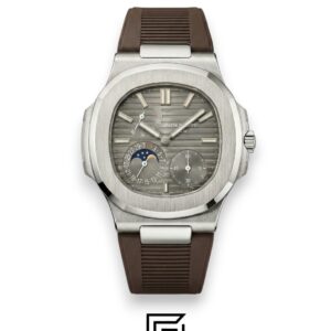 ⁦Patek Philippe Grand Complication – Brown Dial × Brown Rubber Strap – Japanese Automatic⁩ - الصورة ⁦1⁩