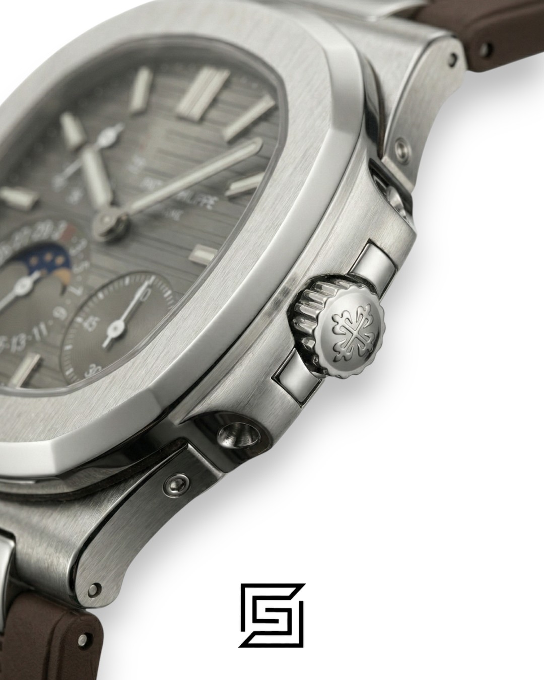 ⁦Patek Philippe Grand Complication – Brown Dial × Brown Rubber Strap – Japanese Automatic⁩ - الصورة ⁦3⁩