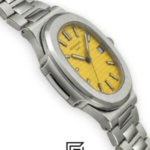 Patek Philippe Nautilus Yellow Dial Stainless Steel Bracelet – Japanese Automatic - Image 3