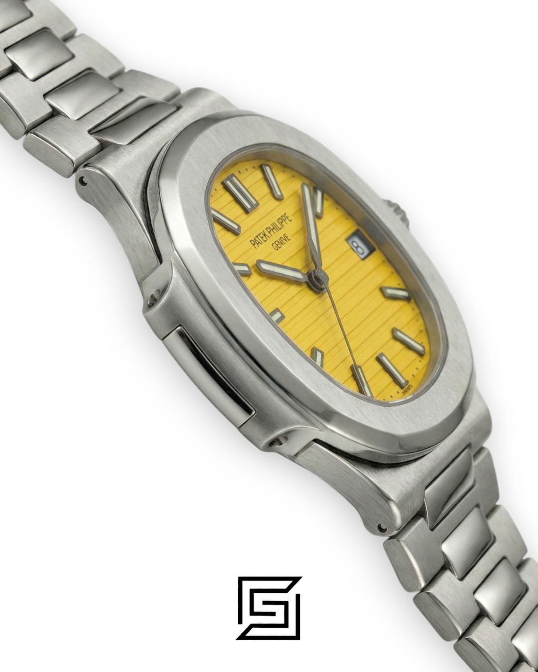Patek Philippe Nautilus Yellow Dial Stainless Steel Bracelet – Japanese Automatic - Image 3