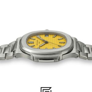 Patek Philippe Nautilus Yellow Dial Stainless Steel Bracelet – Japanese Automatic - Image 5
