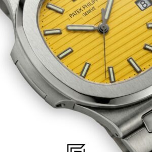 Patek Philippe Nautilus Yellow Dial Stainless Steel Bracelet – Japanese Automatic - Image 2