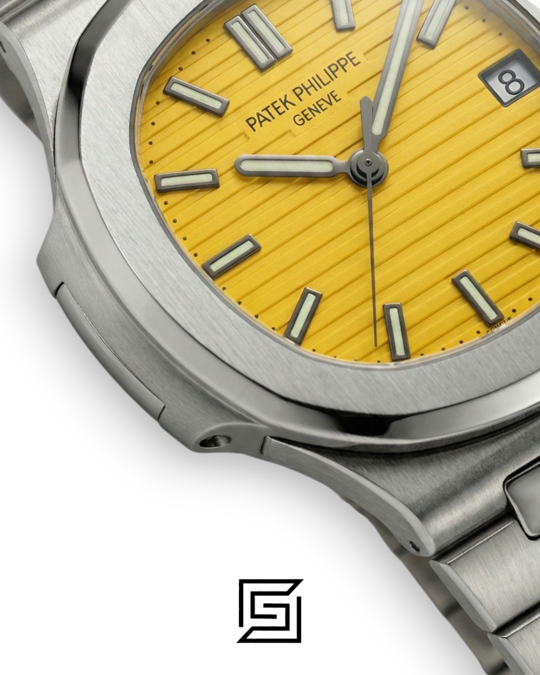 Patek Philippe Nautilus Yellow Dial Stainless Steel Bracelet – Japanese Automatic - Image 2