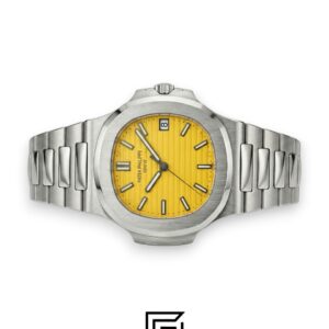Patek Philippe Nautilus Yellow Dial Stainless Steel Bracelet – Japanese Automatic - Image 6