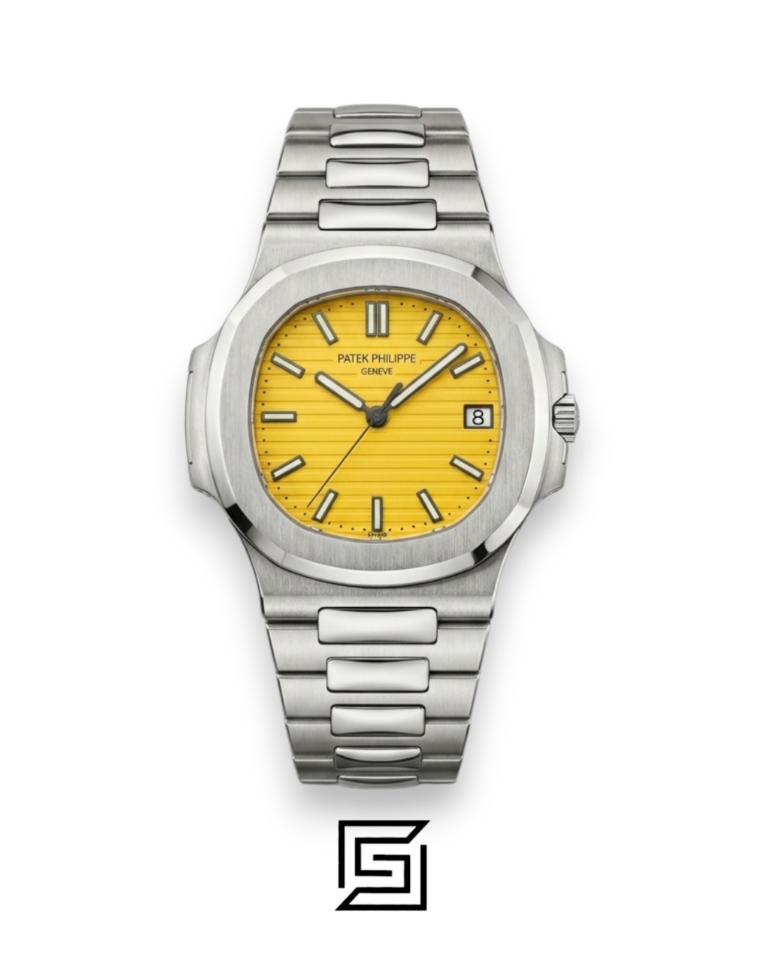 Patek Philippe Nautilus Yellow Dial Stainless Steel Bracelet – Japanese Automatic - Image 1