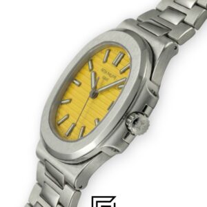 Patek Philippe Nautilus Yellow Dial Stainless Steel Bracelet – Japanese Automatic - Image 4