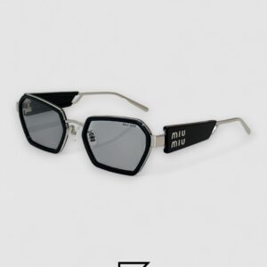 Miu Miu MU61 Light Grey Lenses and Silver Black Frame - Image 1