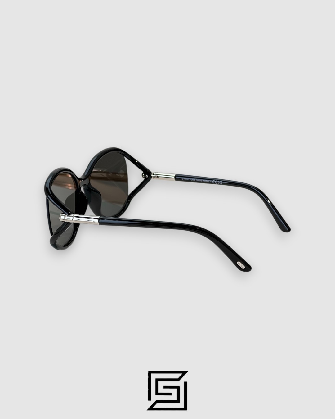 ⁦Tom Ford FT1090 Silver Mirror Lenses and Black Frame⁩ - الصورة ⁦3⁩