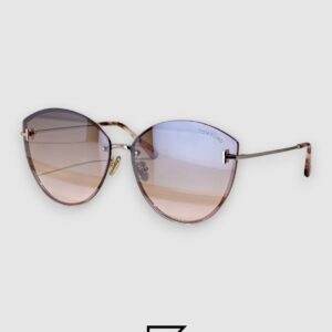 ⁦Tom Ford FT1106 Brown Mirror Lenses and Gold Frame⁩ - الصورة ⁦1⁩