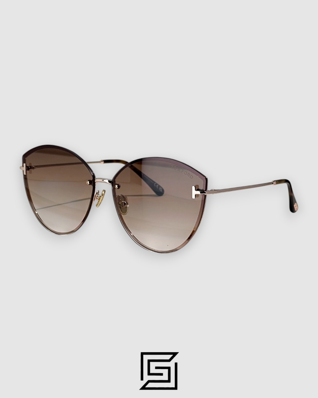 Tom Ford FT1106 Honey Lenses and Gold Frame - Image 1