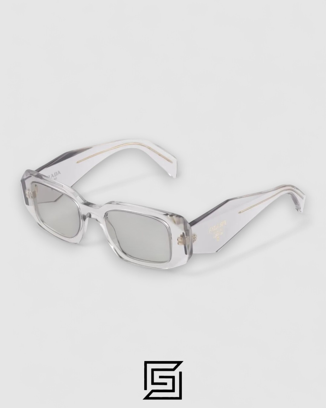 Prada OPR17WSF Grey Lenses Transparent Grey Frame - Image 1