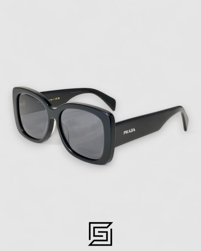 Prada SPR A08F Black Lenses Black Frame