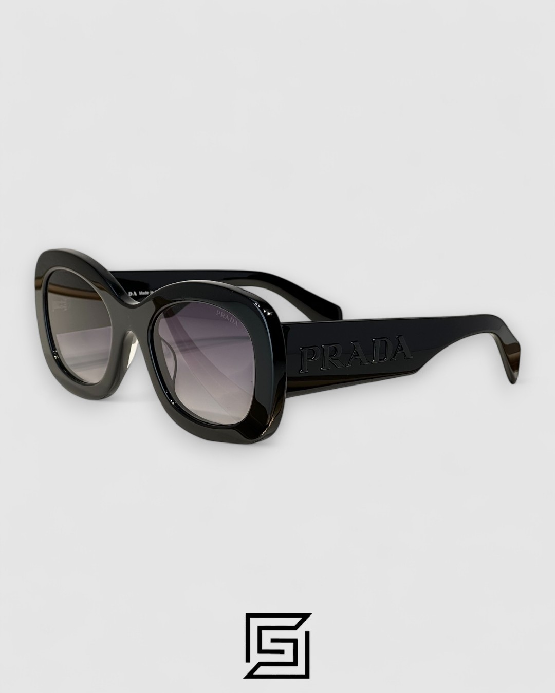 Prada PRA 13S Grey Lenses Black Frame - Image 2
