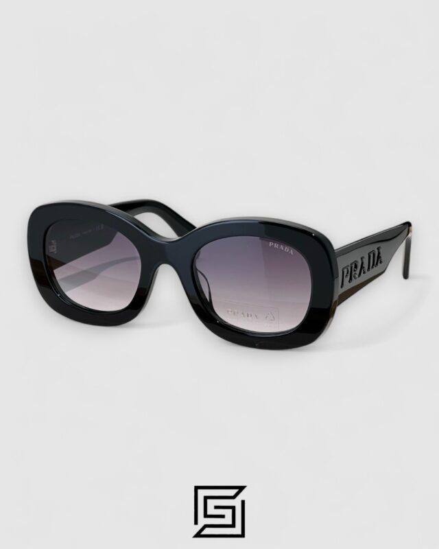 Prada PRA 13S Grey Lenses Black Frame