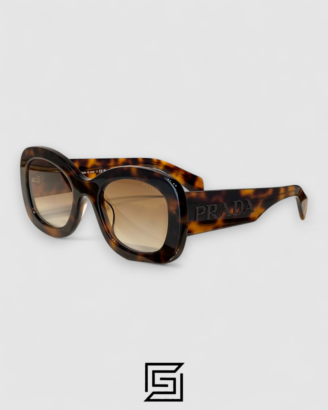 Prada PRA 13S Honey Lenses Tiger Brown Frame - Image 2