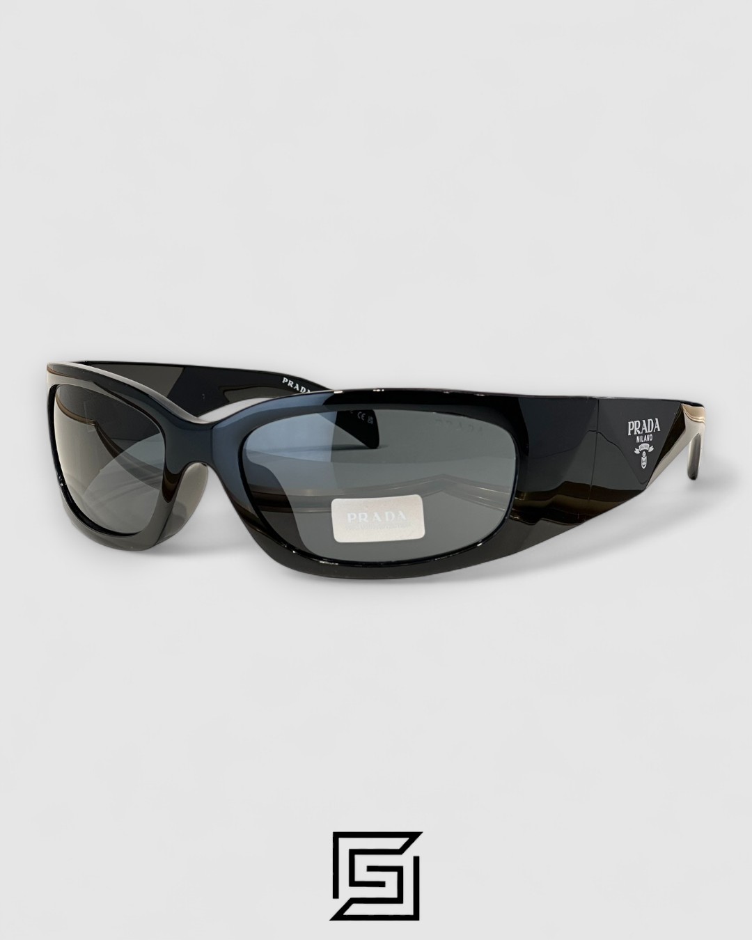 Prada SPR A14 Black Lenses Black Frame - Image 1