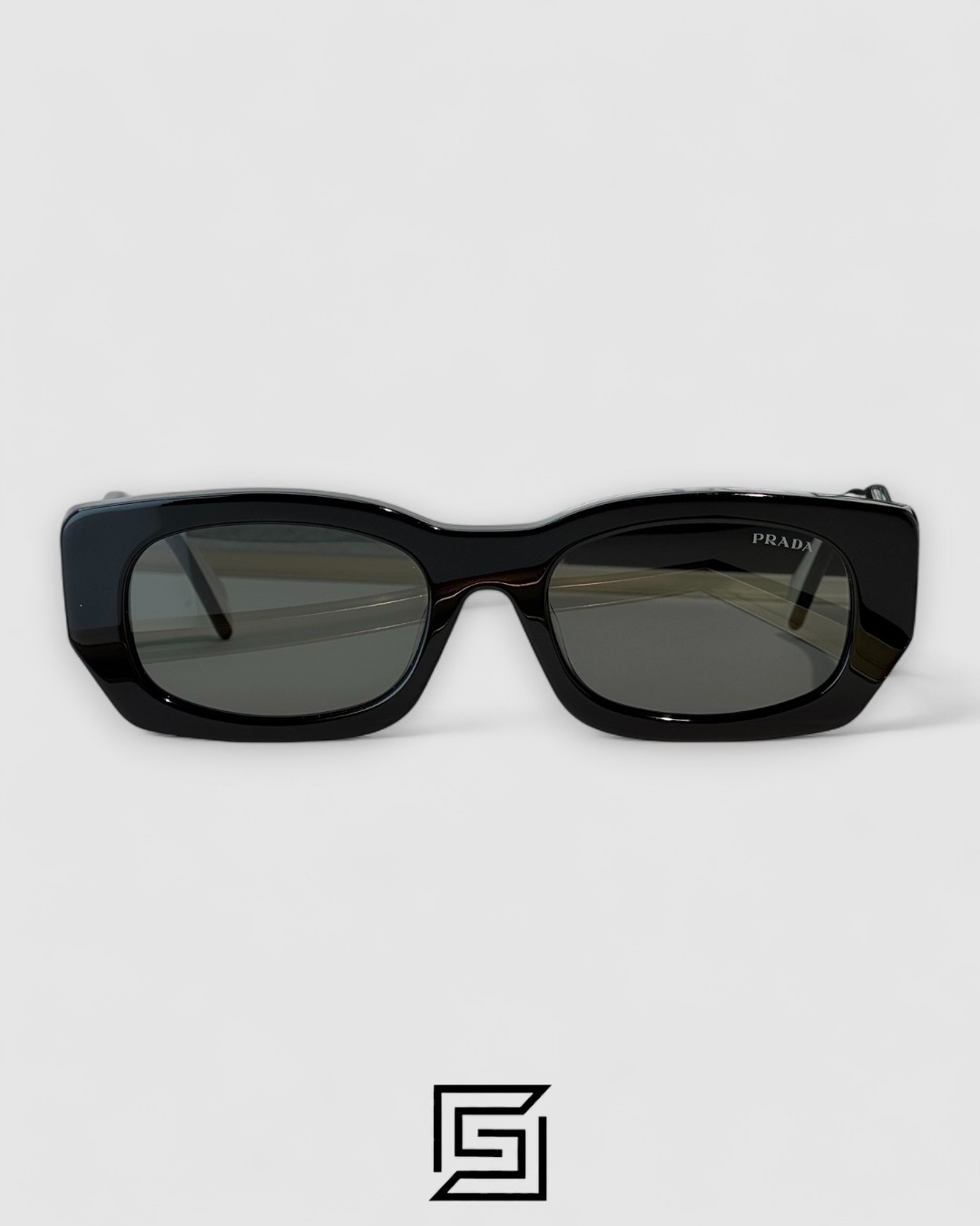 ⁦Prada PRB05 Black Lenses Black Frame White Arm⁩ - الصورة ⁦2⁩