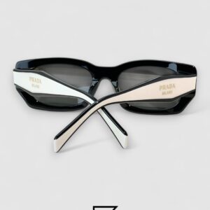 ⁦Prada PRB05 Black Lenses Black Frame White Arm⁩ - الصورة ⁦4⁩