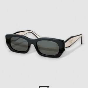 ⁦Prada PRB05 Black Lenses Black Frame White Arm⁩ - الصورة ⁦1⁩