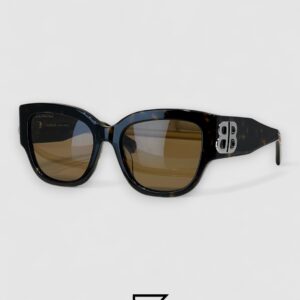 Balenciaga BB0323SK Brown Lenses Tiger Brown Frame - Image 1