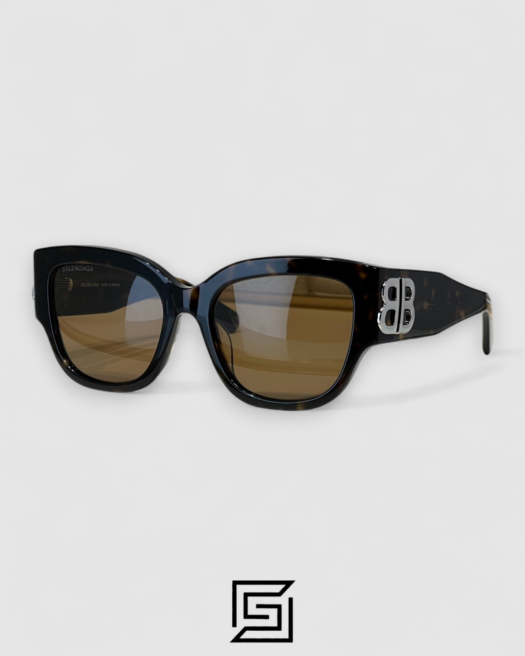 Balenciaga BB0323SK Brown Lenses Tiger Brown Frame - Image 1