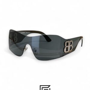 Balenciaga BB0359S Black Lenses Silver Logo - Image 1