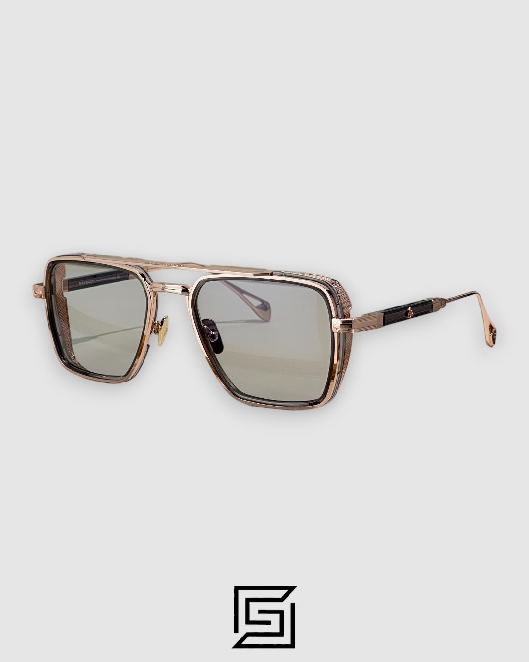 ⁦MAYBACH The PADKYLOBI Silver Reflection Lenses Rose Gold Frame⁩ - الصورة ⁦1⁩