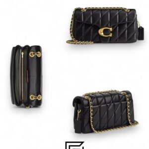 Coach Tabby Shoulder Bag 26 With Pillow Quilting Black Gold – Style No. CP150 - Image 6