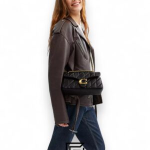 Coach Tabby Shoulder Bag 26 With Pillow Quilting Black Gold – Style No. CP150 - Image 7