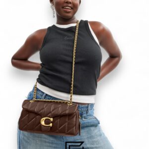 Coach Tabby Shoulder Bag 26 With Pillow Quilting Brown Gold – Style No. CP150 - Image 4