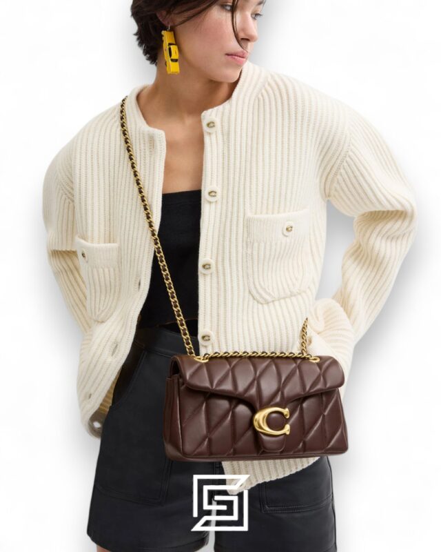 Coach Tabby Shoulder Bag 26 With Pillow Quilting Brown Gold – Style No. CP150