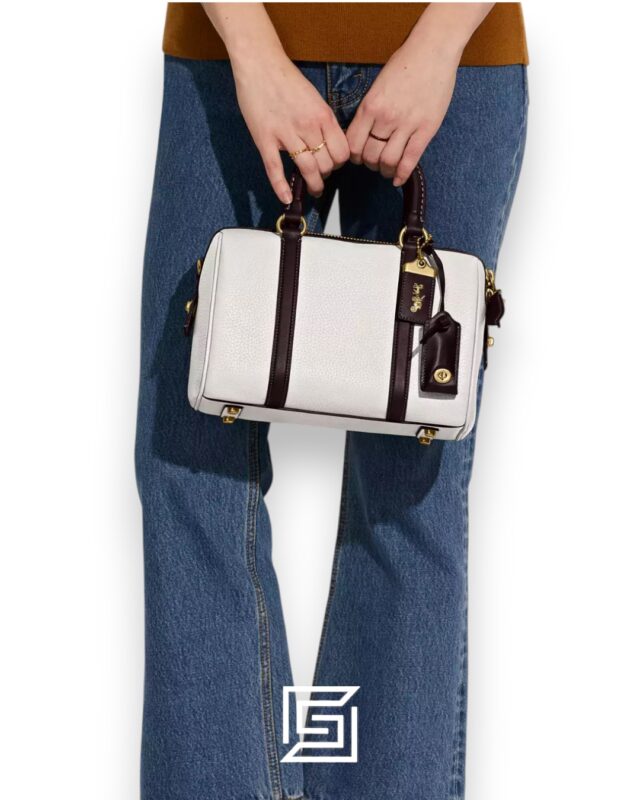 Coach Ruby Satchel 25 In Colorblock White Style No. C8530