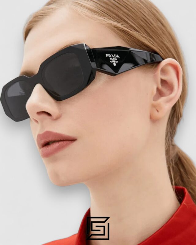 Prada OPR17WSF Grey Lenses Transparent Grey Frame