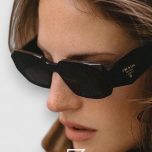 Prada OPR17WSF Grey Lenses Transparent Grey Frame - Image 3