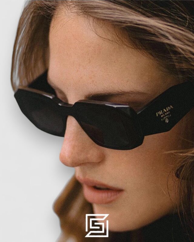 Prada OPR17WSF Grey Lenses Transparent Grey Frame