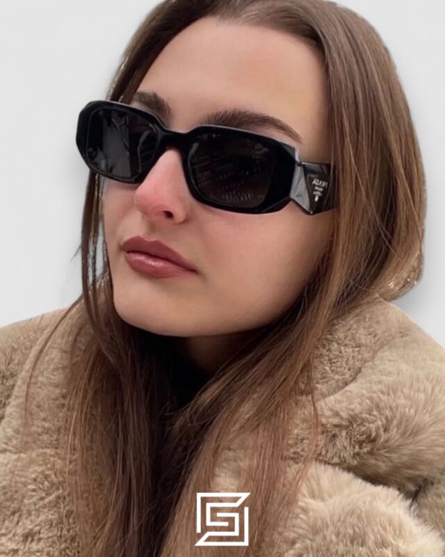 Prada OPR17WSF Grey Lenses Transparent Grey Frame