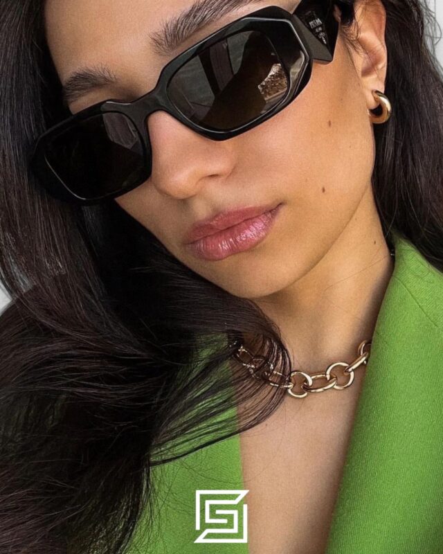 Prada OPR17WSF Grey Lenses Transparent Grey Frame