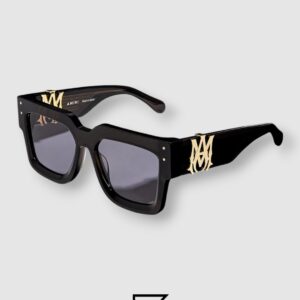 AMIRI Acetate Jumbo MA Unisex Sunglasses Black x Grey - Image 1